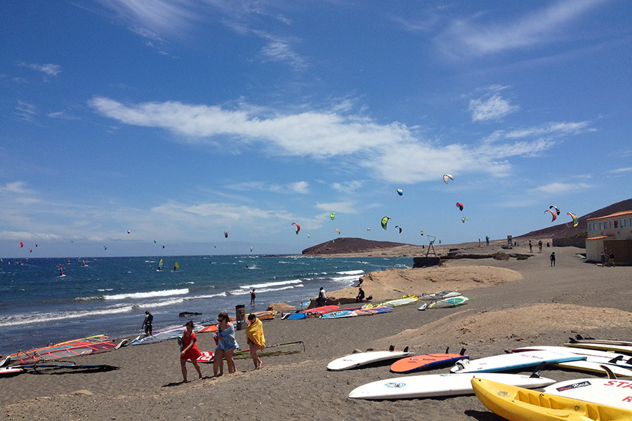 El Medano, plaża surferów, Teneryfa południowa