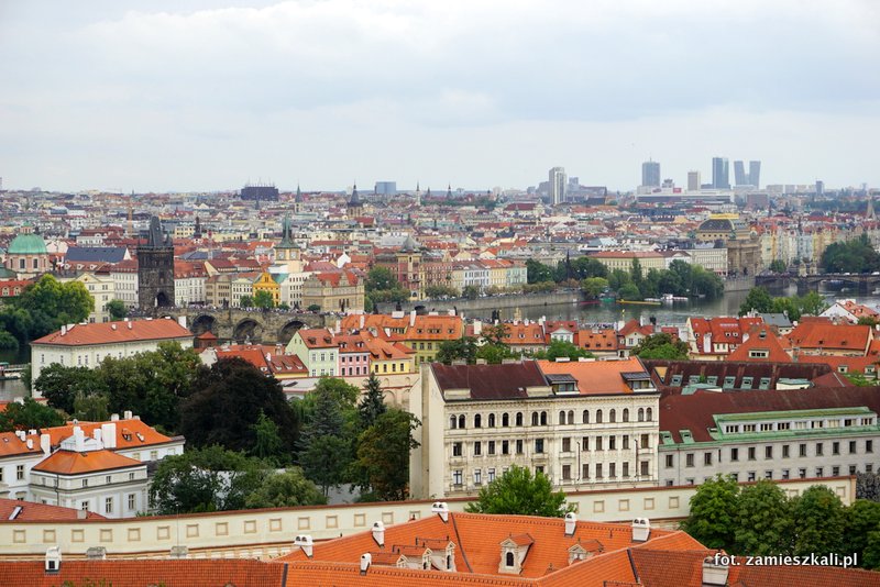 Czeska Praga, Hradczany, widok na Pragę i Most Karola