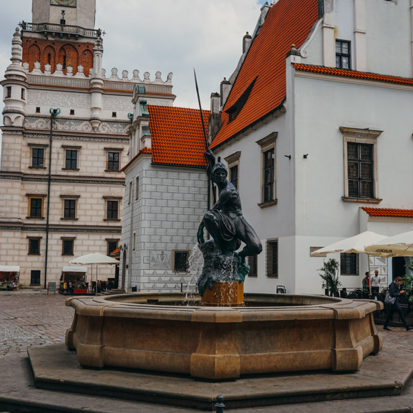 Poznań Stary Rynek fontanny